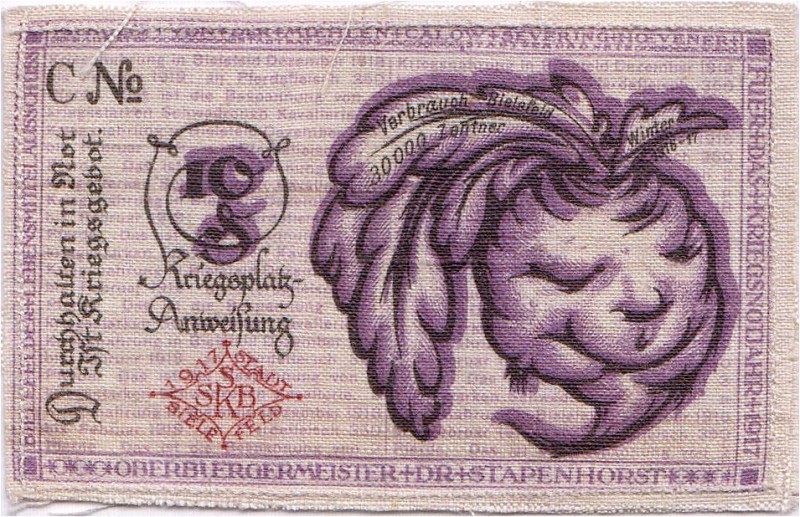 Banknoten, Deutsches Notgeld und KGL, Bielefeld, Notgeld besonderer Art
10 Pfen...