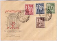 Briefmarken, Deutschland, Berlin 1948-1990
Berliner Gedächtniskirche 1953 auf sauberem unbeschriftetem Ersttagsbrief. Michel 400,- Euro.
gestempelt