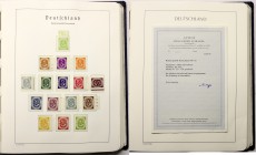 Briefmarken, Lots und Sammlungen
BRD: Luxus Komplettsammlung 1949 bis 2000 in 3 Leuchtturm Vordruckalben bis zu Euro-Zeit. Dabei Posthornsatz mit Fot...