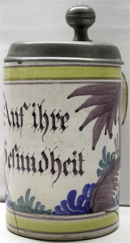 Varia, Steingut
Fayence-Walzenkrug, Hannoversch-Münden (?), undatiert (1813 ?)....