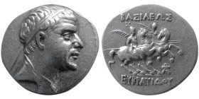 KINGS of BAKTRIA. Eukratides I. ca. 171-145 BC. AR drachm