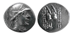 KINGS of BAKTRIA. Eukratides I. ca. 171-145 BC. AR Obol