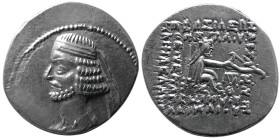 KINGS of PARTHIA, Mithradates IV. 58/7-55 BC. AR Drachm