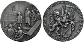 SWITZERLAND, Shooting Festival. Silver Medal. dated 1920.