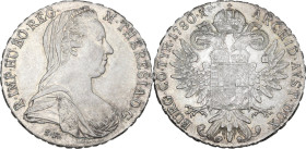 Austria. Maria Theresa (1740-1780). AR Taler, dated 1780, SF. AR. 28.14 g. 40.50 mm. MS. Since the death of Maria Theresa in 1780, the coin has always...