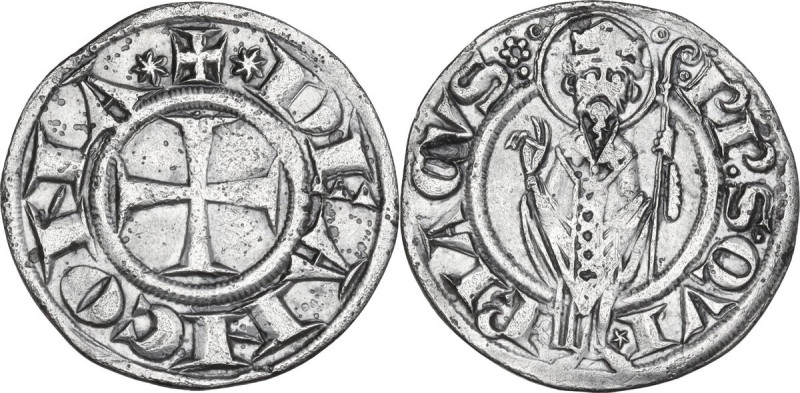 Italy. Autonome (1250-1385). AR Grosso agontano, Ancona mint. CNI 19-31; Villore...