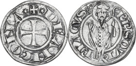 Italy. Autonome (1250-1385). AR Grosso agontano, Ancona mint. CNI 19-31; Villoresi 5. AR. 2.30 g. 21.00 mm. Good VF/VF.