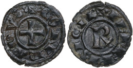 Italy. Conrad I (1250-1254). BI Denaro, Kingdom of Sicily, Messina mint. Sp. 153; Travaini 1995 50; D'Andrea 200. BI. 0.63 g. 16.00 mm. Minor cleaning...