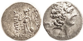 CAPPADOCIA, Ariarathes IX, 101-87 BC, Drachm, Bust r/ Athena stg l, S7297; AEF, sl off-ctr, minor crudeness, decent metal with lt tone, portrait has s...