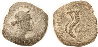 EGYPT, Cleopatra VII, 51-30 BC, Æ12, of Paphos, her head r/Double cornucopiae, F...