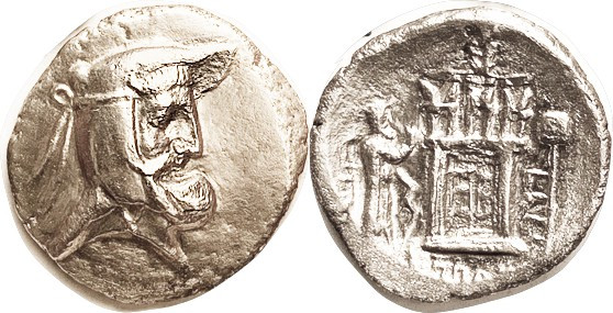 PERSIS, Vadfradad (Autophradates) I, 3rd cent BC, Tet., Bust r in satrapal headg...