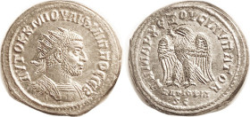 PHILIP I, Antioch Tet, Radiate bust rt/Eagle stg l, ANTIOXIA SC below, Choice EF/VF, perfectly centered & well struck, good silver, particularly lustr...