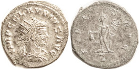 CLAUDIUS II, Ant, FIDES AVG, Mercury stg l, Z; EF, well centered, decent strike, silvered with sl graininess mainly on rev, portrait very sharp. (An E...