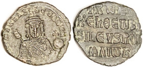 ROMANUS I, Follis, S-1760, facg bust/4-line lgnd; VF+, nrly centered on sl small flan, dark brownish patina with sl green hilighting, sharp face. Choi...