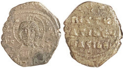 ANONYMOUS Follis (attrib to John I), S1793, Christ bust facg/4-line lgnd, 6.1 grams, VF+/F-VF, sl off-ctr, medium brn, trace of roughness, rev sl crud...