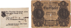 Altdeutsche Staaten und Länderbanken bis 1871 Sachsen
Königlich-Sächsisches Cassenbillett 1 Taler 6.9.1855. Unterschriften Weissenbach, Opelt und Pfo...
