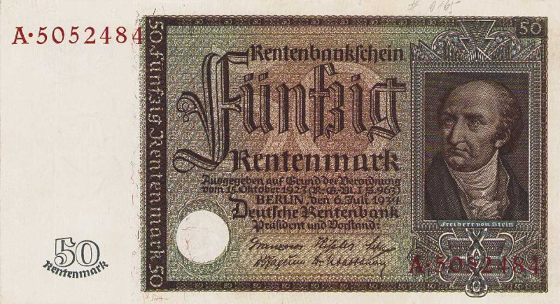 Deutsches Reich bis 1945
Deutsche Rentenbank 1923-1937 1, 2, 5 und 50 Rentenmar...