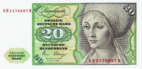 Bundesrepublik Deutschland
Deutsche Bundesbank 1960-1999 5, 20 und 50 DM 1960. und 5, 10 und 20 DM 2.1.1980. Ro. 262e, 264a, 265c, 285b, 286a, 282a. ...