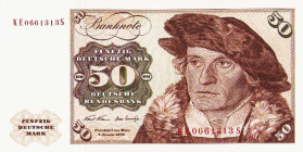 Bundesrepublik Deutschland
Deutsche Bundesbank 1960-1999 10, 20 und 50 DM 2.1.1970. Ro. 270b, 271a, 272b, Grab. BRD-14b, 15a, 16b Ro. 270 3 Stück. Re...