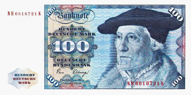 Bundesrepublik Deutschland
Deutsche Bundesbank 1960-1999 100 DM 1.01.1980. Seri...