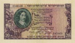 Ausland
Südafrika 20 Rand 1961. WPM 108 Knickfalte, I-II