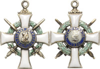 Miniaturen, Miniaturketten und Miniaturspangen Miniaturen
Sachsen, Albrechts-Orden, Ritterkreuz Verliehen 1901-1918. 1. Klasse mit Schwertern 2. Mode...