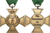 Orden deutscher Länder Anhalt-Gesamtstaat
Militärisches Ehrenzeichen, Friedrich-Kreuz für Kämpfer 1914 Verliehen 1914-1918. Bronze. 37,3 x 37,3 mm, 1...