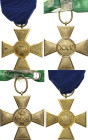 Orden deutscher Länder Preußen
Dienstauszeichnung, Kreuz für 25 Dienstjahre der Offiziere am Band, 4. Form Verliehen 1875-1894. In einem Stück gepräg...