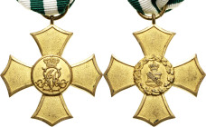 Orden deutscher Länder Sachsen
Allgemeines Ehrenkreuz ohne Schwertern Verliehen 1876-1918. Bronze, vergoldet. 39 x 39 mm, 17,37 g. Am neuen Band OEK ...