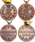 Orden deutscher Länder Sachsen
Friedrich-August-Medaille in Bronze Verliehen 1905-1918. Bronze, 28,5 mm, ca.10-11 g. Mit Friedensband und ohne Band O...