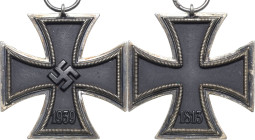 Orden des Dritten Reiches
Eisernes Kreuz 2. Klasse Verliehen 1939-1945. Eisen geschwärzt/Silber. Im Band-Ring Punze "137" (Hersteller). Ohne Band. 44...