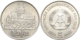 Fehlprägungen
 5 Mark 1972. Meißen. Ohne Randschrift. 29 mm, 9,57 g Jaeger 1543 F Sehr selten. Kl. Kratzer, sehr schön-vorzüglich