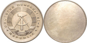 Proben und Abschläge
 5 Mark 1969. 20 Jahre DDR. Einseitiger Abschlag des Revers des 2-Mark-Stücks (J. 1515) ohne Randschrift. 29,0 mm, 9,99 g Jaeger...