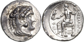 Makedonien Könige von Makedonien
Alexander III. der Große 336-323 v. Chr Tetradrachme 325/323 v. Chr., Myriandros Kopf des Herakles im Löwenfell nach...