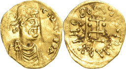 Constantinus IV. Pogonatus 668-681 Tremissis 668/669, Constantinopel Schmales Brustbild mit Diadem nach rechts, DN CONSTANTINVS PP A / Kreuz, VICTORIA...