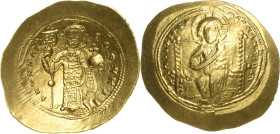 Constantinus X. Dukas 1059-1067 Histamenon 1059/1067, Constantinopel Der thronende Christus frontal, mit Bart, Kreuznimbus, Palladium und Colobium / K...
