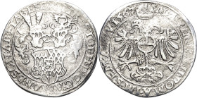 Belgien- Stablo (Stavelot), Abtei
Christoph von Manderscheid 1545-1576 Taler 1567. Mit Titel Maximilian II Delmonte 509 Davenport 8662 Selten. Korrod...