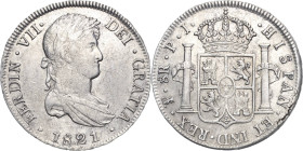 Bolivien
Ferdinand VII. 1808-1825 8 Reales 1821, PTS/PI-Potosi KM 84 Cayon 15199 Davenport 324 Sehr schön-vorzüglich