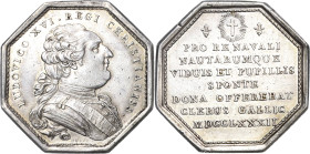 Frankreich
Ludwig XVI. 1774-1793 Achteckiger Silberjeton 1782 (DuVivier) Spende des Klerus für die amerikanische Unabhängigkeit 1782. Brustbild des K...