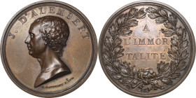 Frankreich
Ludwig XVII. 1785-1795 Bronzemedaille 1785 (Gatteaux) Auf den Philosophen, Aufklärer und Naturwissenschaftler Jean d'Alembert. Kopf nach l...