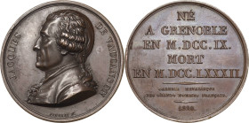 Frankreich
Ludwig XVIII. 1814, 1815-1824 Bronzemedaille 1820 (Pingret) Suitenmedaille der Galerie métallique des grands hommes francais. Auf den berü...