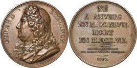 Frankreich
Ludwig XVIII. 1814, 1815-1824 Bronzemedaille 1824 (Gatteaux) Suitenmedaille der Galerie métallique des grands hommes francais. Auf den ber...