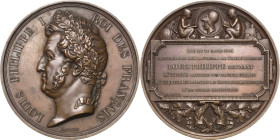 Frankreich
Louis Philippe 1830-1848 Bronzemedaille 1841 (Antoine Bovy) Inauguration de l'Ecole normale. Kopf des Königs nach links / Tafel mit 6 Zeil...