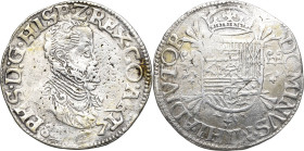 Frankreich-Artois
Philippe II. von Spanien 1555-1598 Philippstaler (Ecu philippe) 1578, Arras Delmonte 38 (R2) Gelder/Hoc 201-9 Davenport 8652 Sehr s...