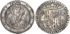 Großbritannien
Henry VI. 1422-1461 Gravierte Silbermedaille nach Niello Art o.J. Hüftbild mit Zepter halb rechts / Wappen. 24,5 mm, 2,31 g Interessan...