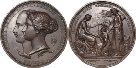 Großbritannien
Victoria 1837-1901 Große Bronzemedaille 1851 (Wyon) Preismedaille der Weltausstellung in London. Die Köpfe Victorias und Prinz Alberts...