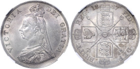 Großbritannien
Victoria 1837-1901 2 Florin 1887. Mit arabischer Zahl 1 im Datum. Im NGC-Slab mit der Bewertung MS 61 Spink 3923 KM 763 Prachtvolles E...