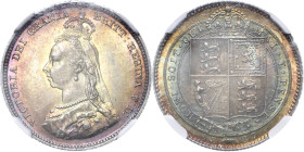 Großbritannien
Victoria 1837-1901 Shilling 1887. Jubilee Head. Im NGC-Slab mit der Bewertung MS 65 Spink 3926 KM 761 Prachtvolles Exemplar mit herrli...