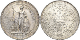 Großbritannien
Edward VII. 1901-1910 Dollar 1902, B-Bombay Handelsdollar Davenport 407 KM T 5 Min. Randfehler, vorzüglich