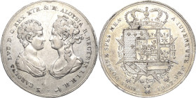 Italien-Etrurien, Königreich 1801-1807
Marie Louise, Vormund für Karl Ludwig, 1803-1807 Francescone (10 Paoli argento) 1807. Montenegro 247 CNI 29 Mo...